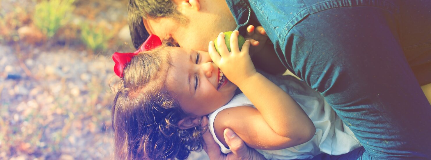baby girl and father