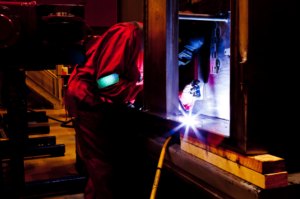 finishing up a welding project